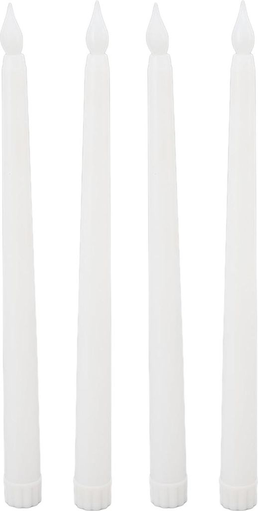 4 Stück LED-Kerzen Rauchfrei Flammenlos Sicher Umweltfreundlich Warmes Licht Elektrisch LED Kegel Kerze Weiß