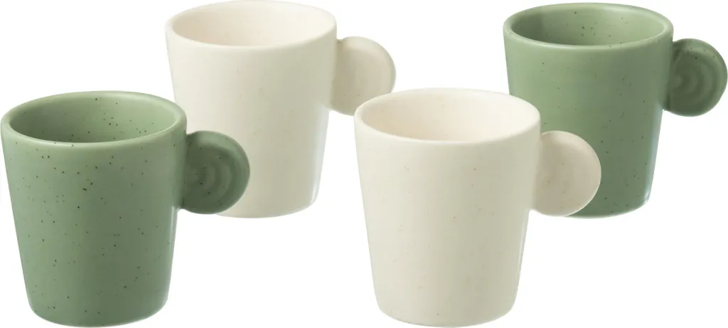 Tasses à Café J-Line en Céramique : Fini les Brûlures avec la Anse Ergonomique