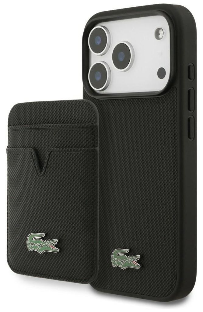 Kit Lacoste Petit Pique MagSafe pour iPhone 17 Pro, noir Image du produit 