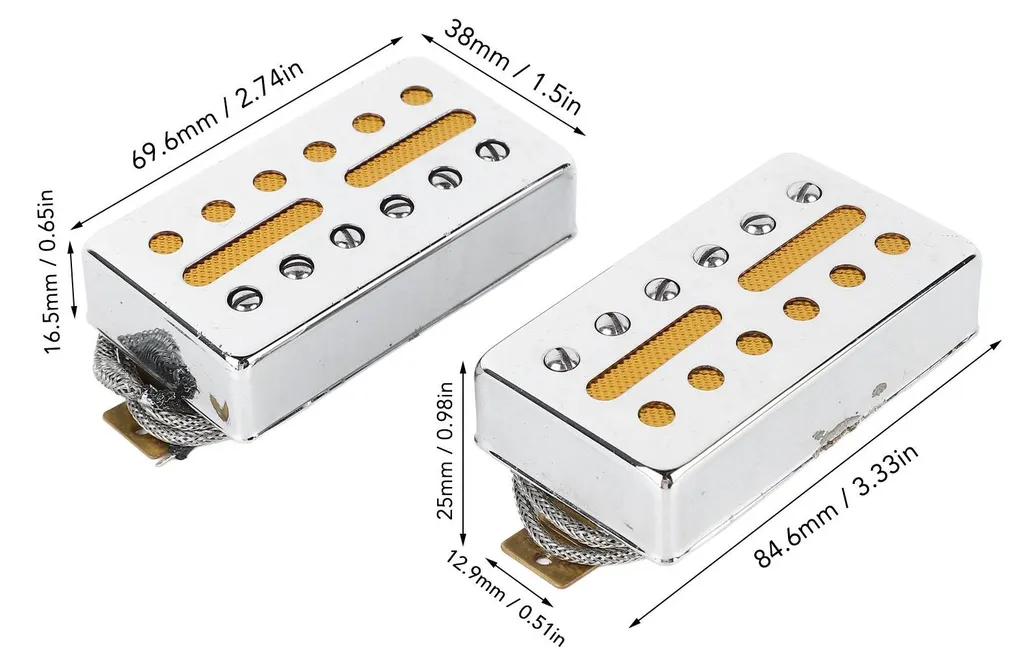 Réparer une Guitare Électrique : Set de Micros 6 Trous Simple Bobinage - 16