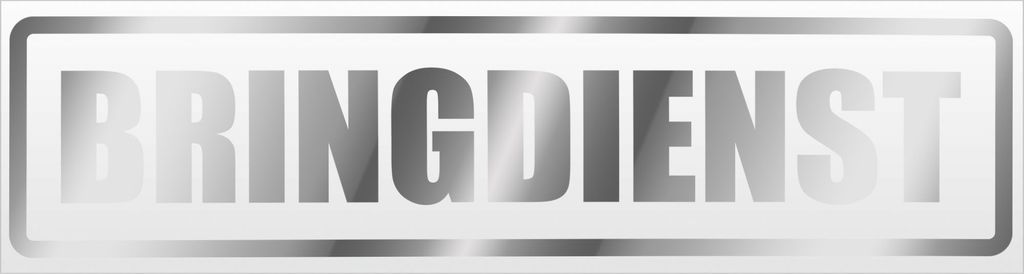 Kiwistar Bringdienst Magnetschild Schild magnetisch - 30cm Chrom - Magnetfolie für Auto PKW Kfz