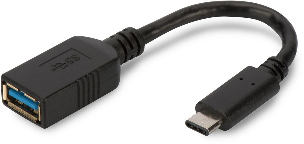 DIGITUS USB 3.0 Adapterkabel USB-C - USB-A 0,15 m Produktbild 