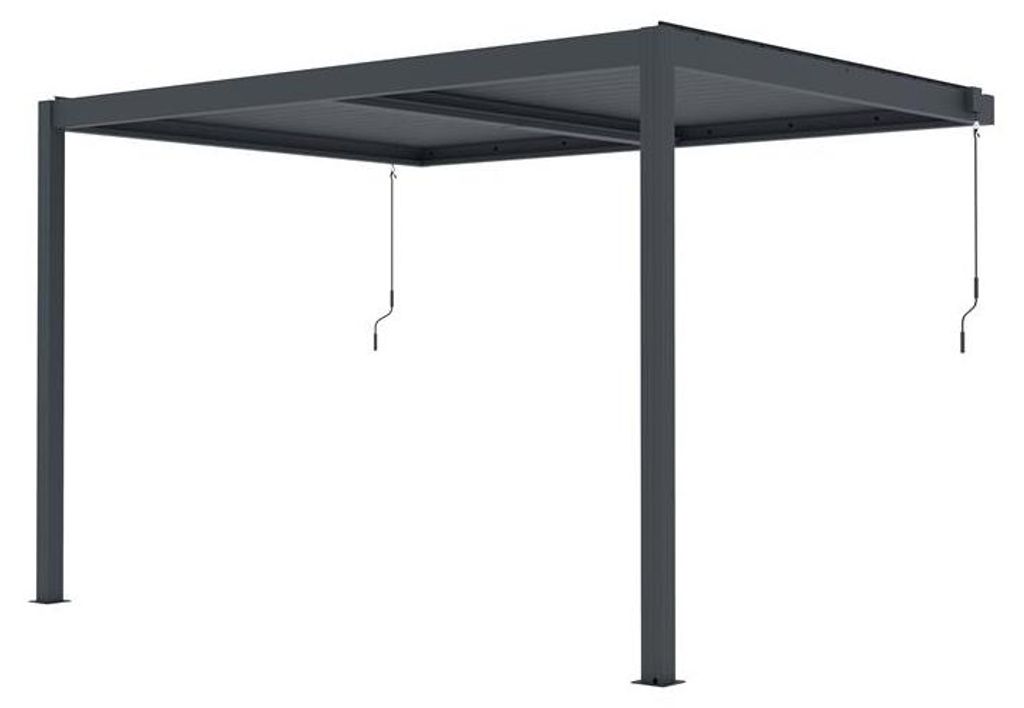 Bioklimatische Pergola G21 Trenton 4x3 m, anthrazitfarben, aus Aluminium