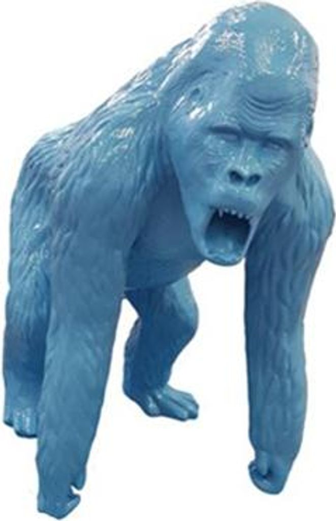 Abstrakte Blaue Figur Statue Gorilla Skulptur Deko Garten Design 130cm Statuen