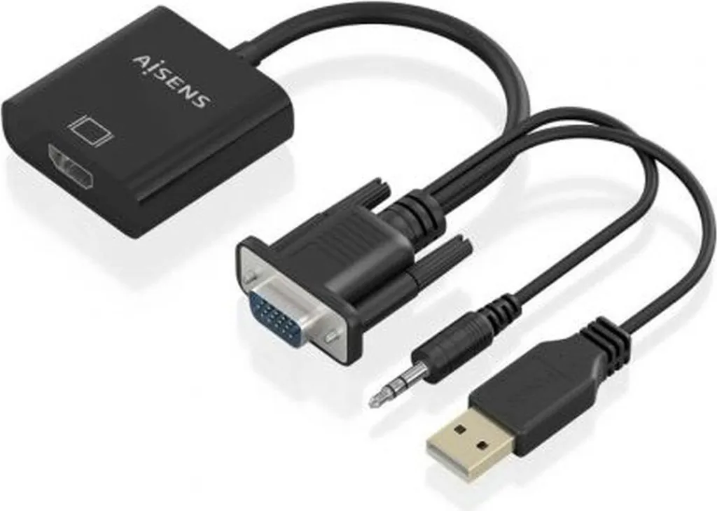 Aisens A115-0872 Cavo HDMI 20 cm - Adattatore VGA a HDMI con Audio
