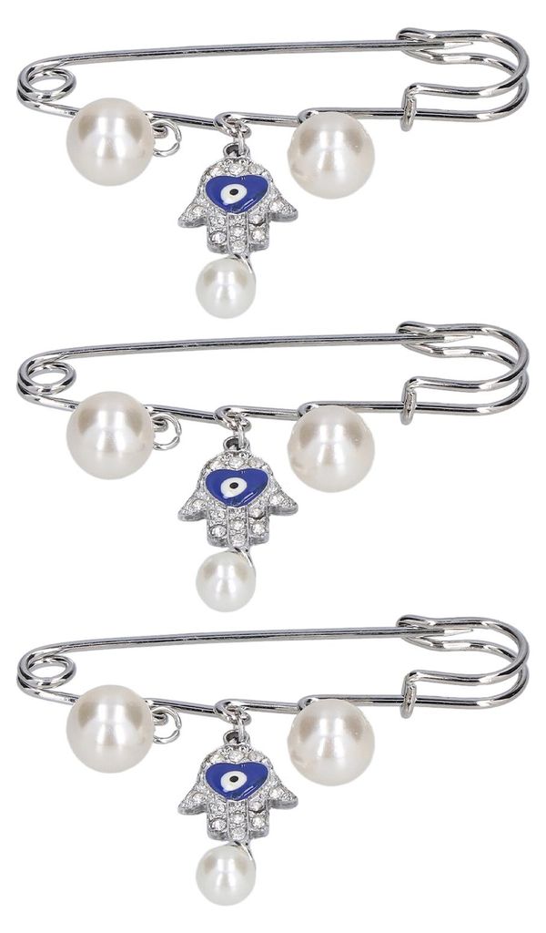 3pcs Brooch Lucky Elegant Style Unique Decorative Attractive Evil Eye Accessories for Gift Parties