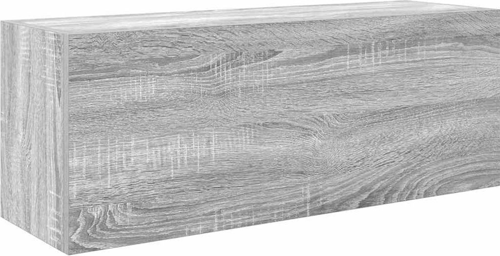 Bad-Wandschrank Grau Sonoma 80x25x30 cm Holzwerkstoff