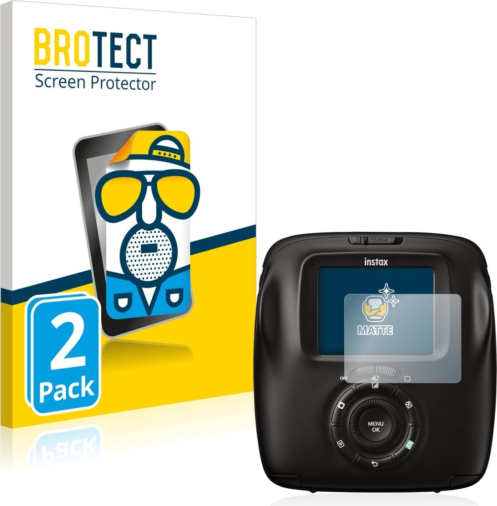 2x BROTECT Schutzfolie für Fujifilm Instax Square SQ20 Displayschutz Displayschutzfolie Folie Matt Entspiegelungsfolie