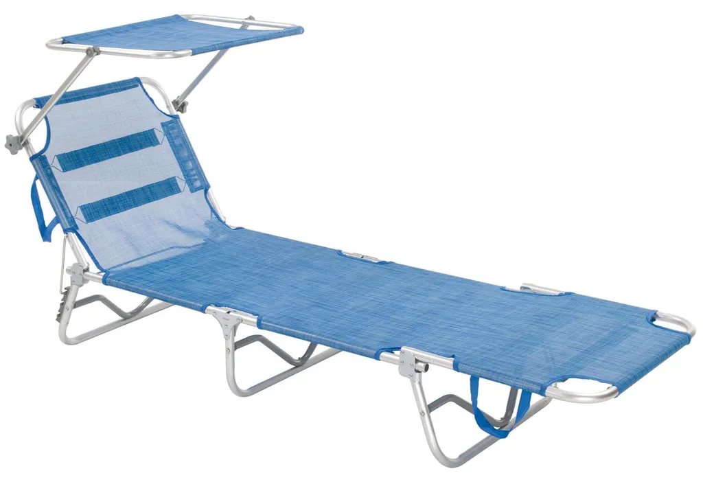 Lit de Soleil de Plage Portable Sandwich Top Ultra-Léger et Rembourré