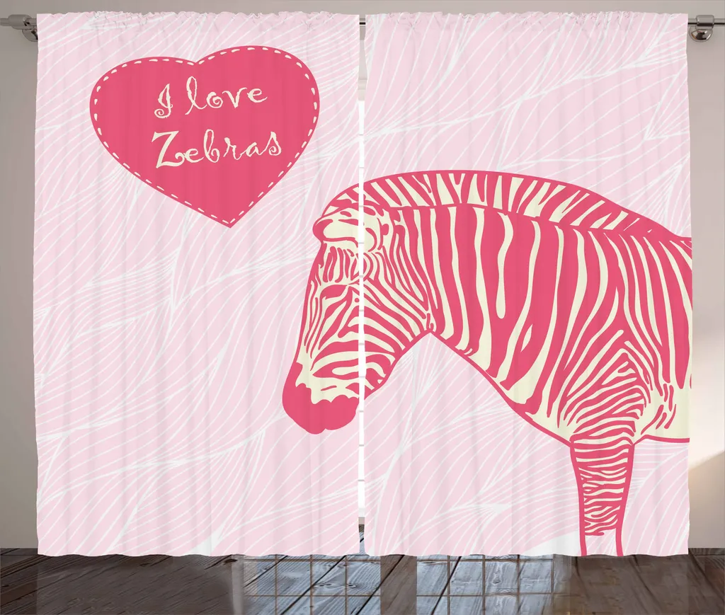 ABAKUHAUS Tenda Rosa Zebra 280x175cm - Arredo Shabby Chic Camera