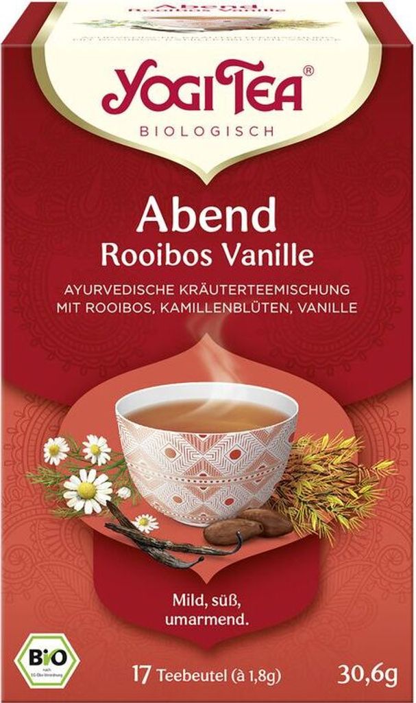 Yogi Tea Abend Rooibos Vanille - - 30,6g x 6 - 6er Pack VPE