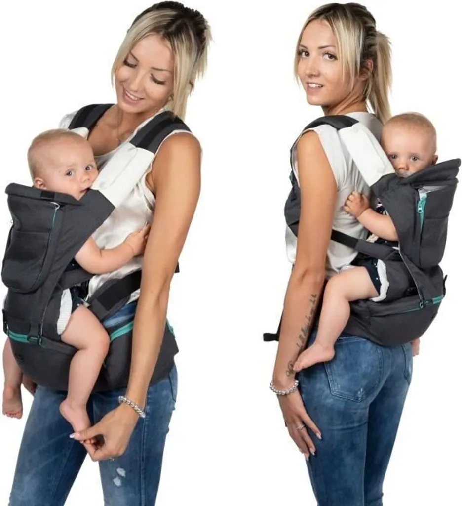 Porte-bébé Chicco Multifonctionnel Ergonomique avec Siège de Hanche Noir - 11