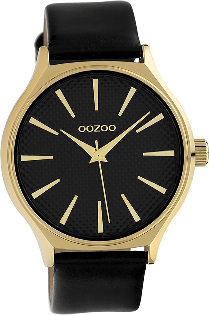 Oozoo Leder Damen Uhr Analog Quarzuhr Armband schwarz Produktbild 