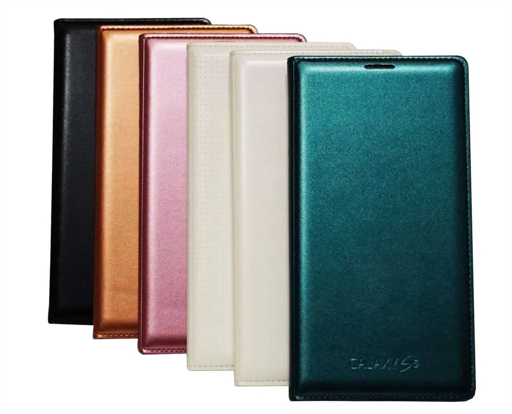 Samsung flip cover, custodia, custodia + porta biglietti da visita per S5, nero