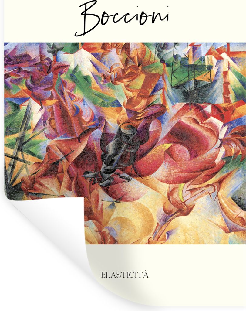 MuchoWow Wandtattoo Wandsticker Wandaufkleber Kunst - Abstrakt - Elastizität - Boccioni 60x80 cm Selbstklebend und Repositionierbar - Reposition...