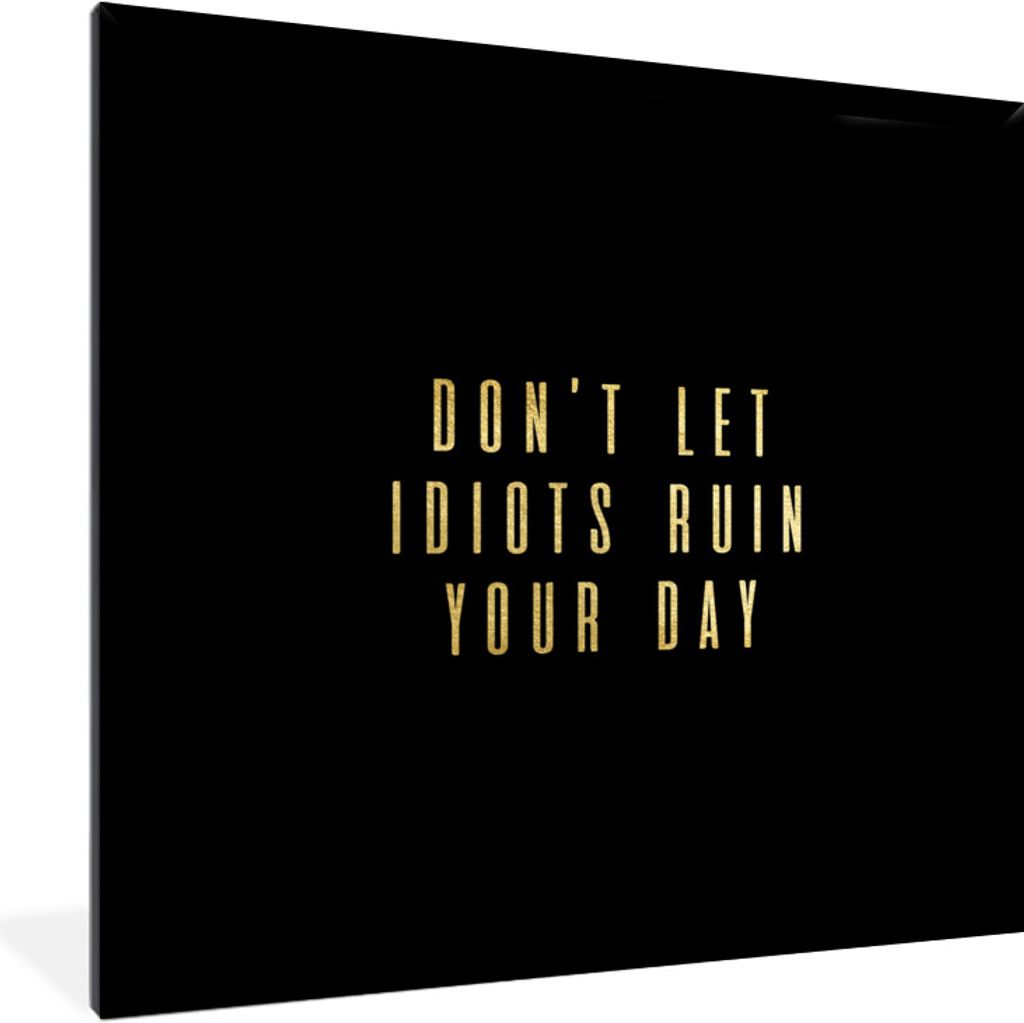 MuchoWow Gerahmtes Poster Zitate - Tag - Gold - Briefe 40x40 cm - Poster mit Schwarzem Bilderrahmen Wandposter Rahmen Foto Bilder - Mit Rahmen - ...
