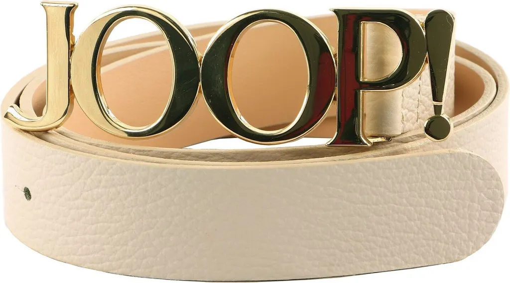 JOOP! Cintura Pelle Donna 3,0 CM W100 Cream - Vera Pelle Avorio