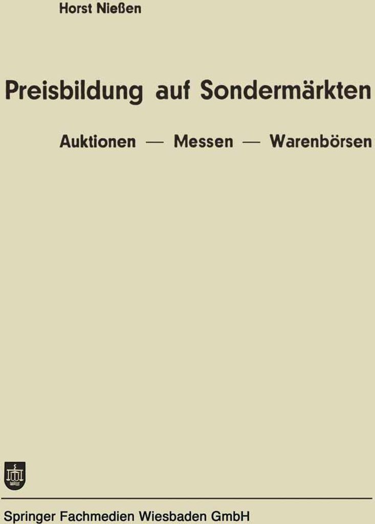 Preisbildung auf Sondermärkten