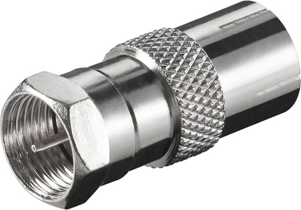 Wentronic F-Adapter: F-Stecker > Koax-Buchse, Zink - Produktbild 