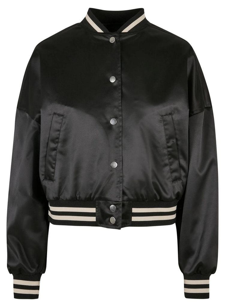 Urban Classics - Varsity-Jacke (US-College-Stil) für Damen TN1056 (L) (Schwarz)