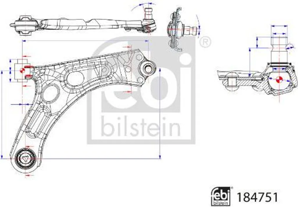Pièce de rechange bras de suspension 9831621480 pour Peugeot 208 neuve