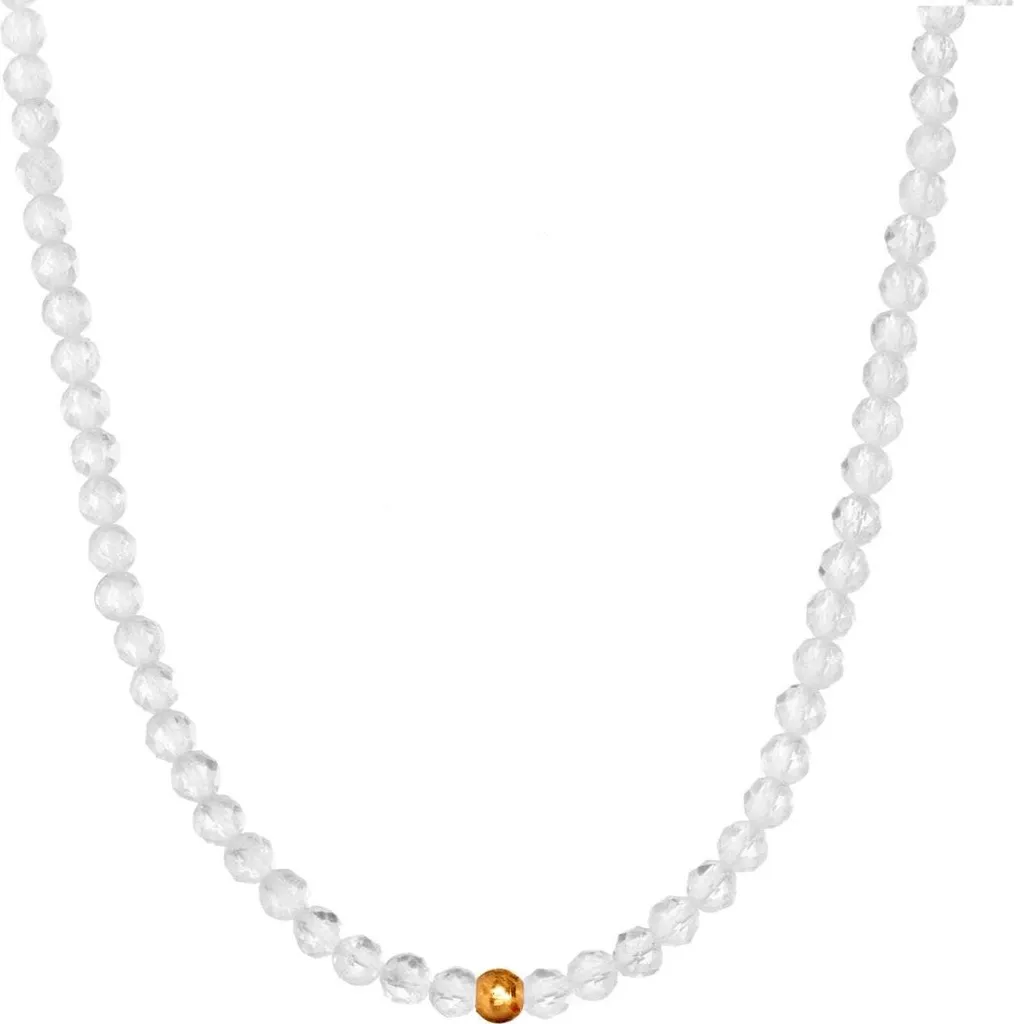 Collier pierre de roche ne glisse pas fermoir XS-S perle incluse