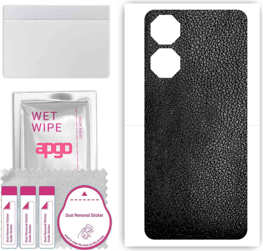 apgo Rückseite Schutzfolie, Skin, kompatibel mit ZTE Nubia Neo 2 5G, Hinten Displayschutzfolie aus Vinylfolie, kratzfest, einfache Montage - Schwa...