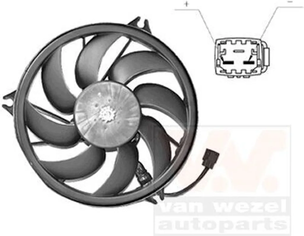 Ventilateur de radiateur Ø385 mm VAN WEZEL 4028748 haute performance