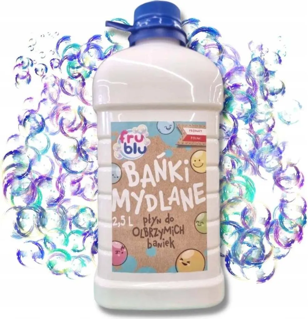 Liquide à bulles de savon géantes FRU BLU bidon 2,5L pour grand format