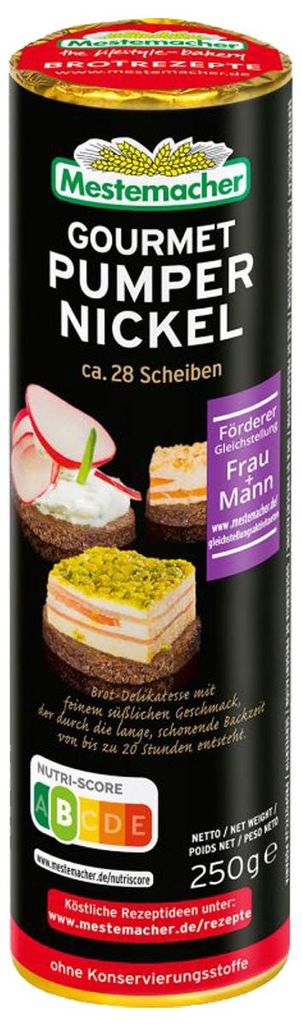 Mestemacher Gourmet Pumpernikiel Bułka słodki smak 250g Zdjęcie produktu 