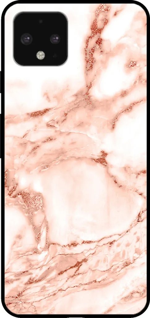 Cover Marmo Google Pixel 4 XL Bianco Oro Rosa - Custodia Chic TPU