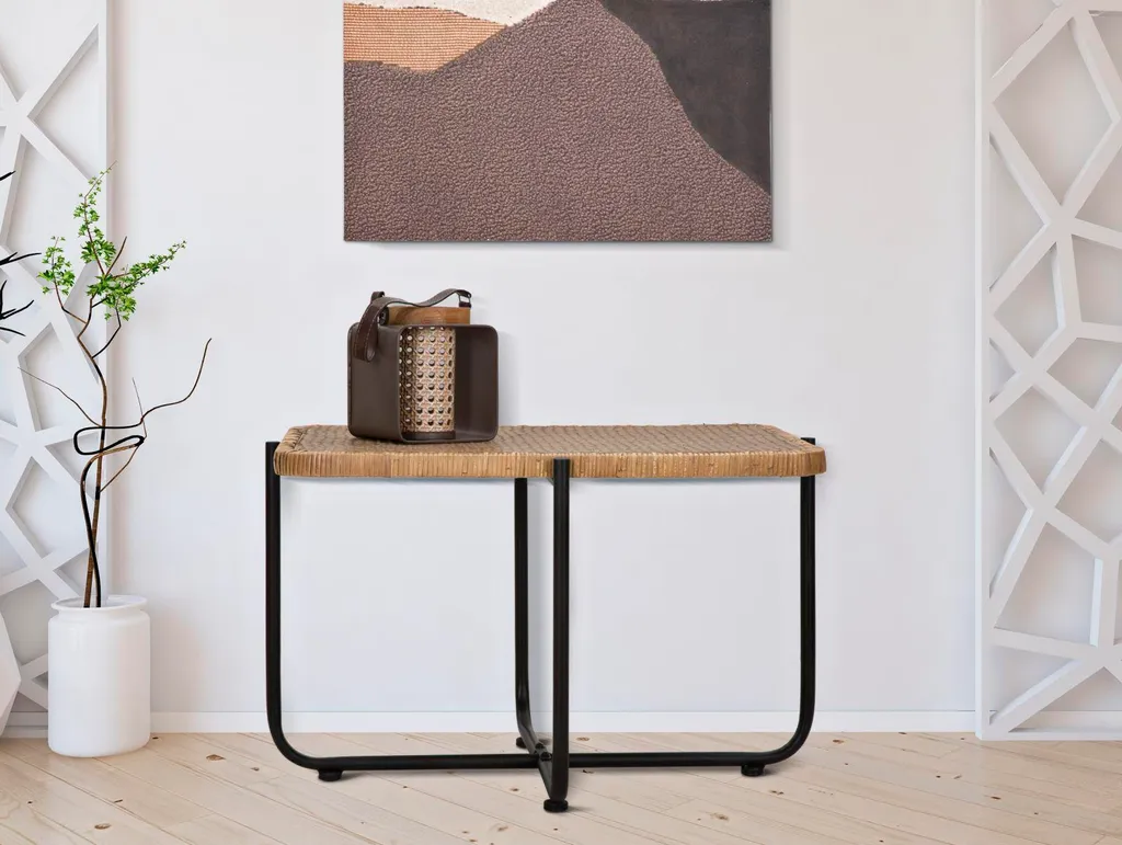 Table basse rectangulaire Cebu bicolore pour salon moderne - 7