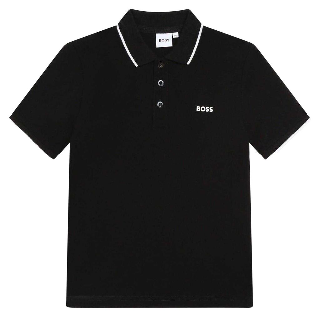 Boss - Poloshirt für Kinder, kurzärmlig GT13032 (164) (Schwarz)
