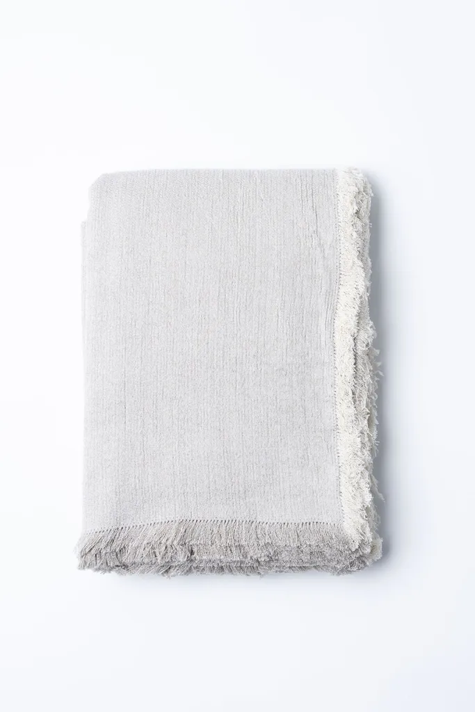 Coperta con Frange Naturale 150x200 - Plaid Cotone Boho per Divano - 2
