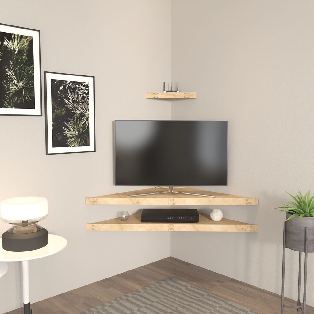 Decorotika Mensi Wand-TV-Board 3-teilig aus 8 mm MDF, 120 x Produktbild 