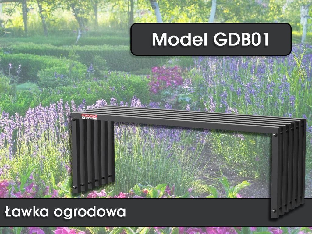Ławka ogrodowa GDB01, 117 x 43,5 x 36 cm Zdjęcie produktu 