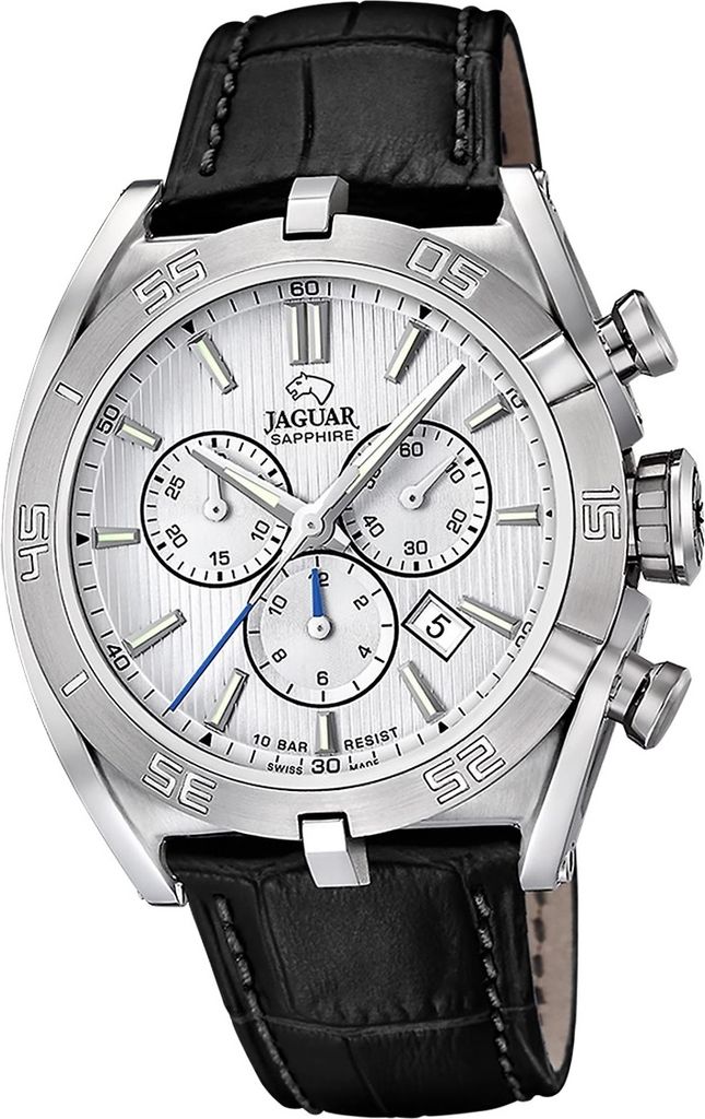 Jaguar Leder Herren Uhr Chronograph Elegant Luxus schwarz Executive D2UJ857/A