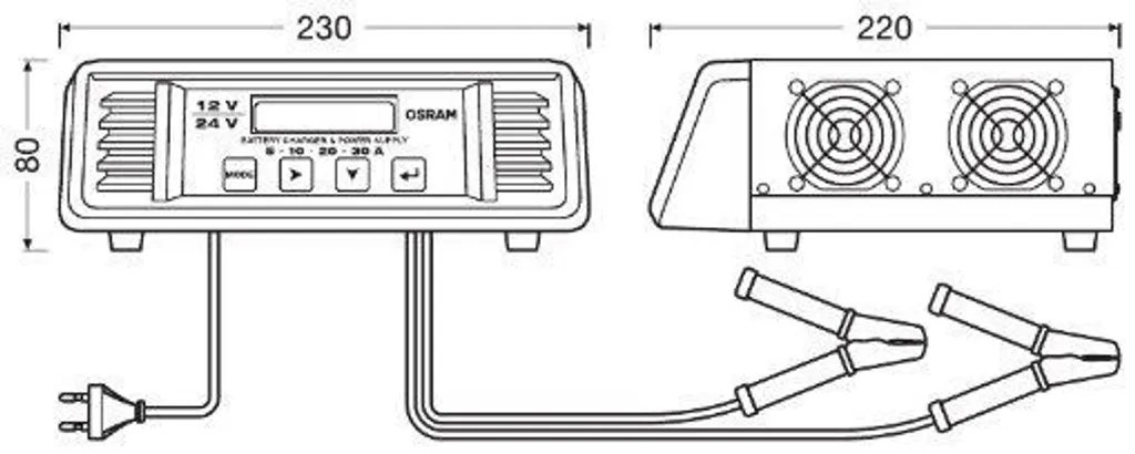 Smart Charge Pro 30A Chargeur de Batterie 12V 24V Intelligent LCD - 4