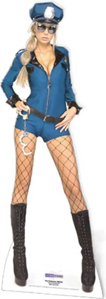 Décoration Soirée Thème Police - Figurine Miss Demeanor Carton 171 cm