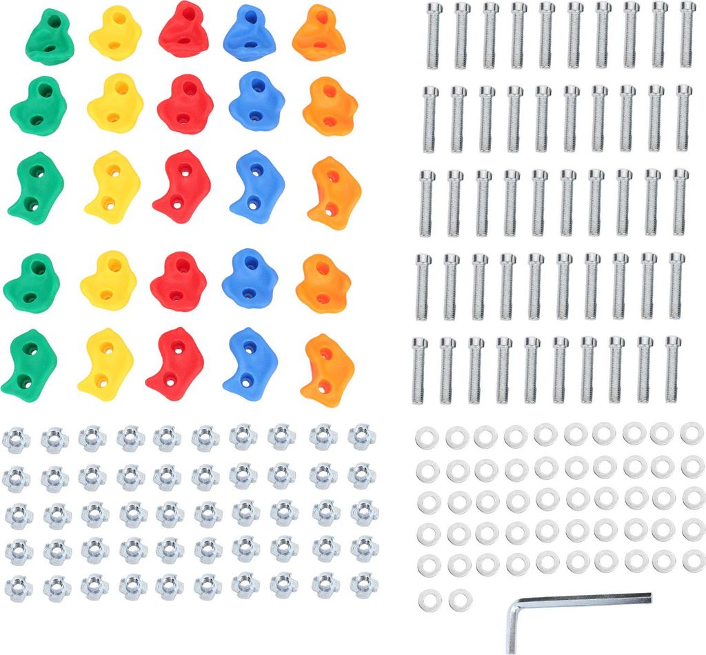 Kids Climbing Rocks Multi Color Climbing Holds Wall Grip Kit für Indoor und Outdoor Spielplatz
