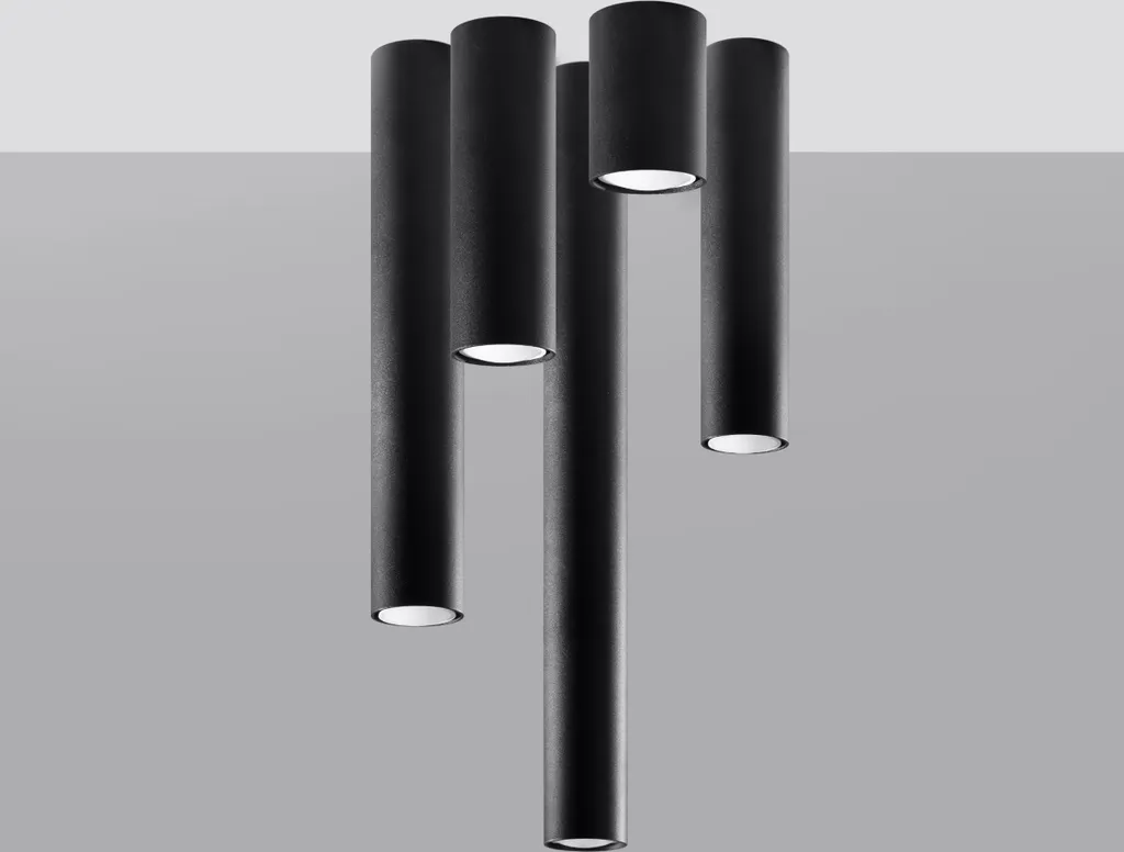 Plafonnier noir GU10 orientable BELLIX 1 avec support d'angle fixe - 6