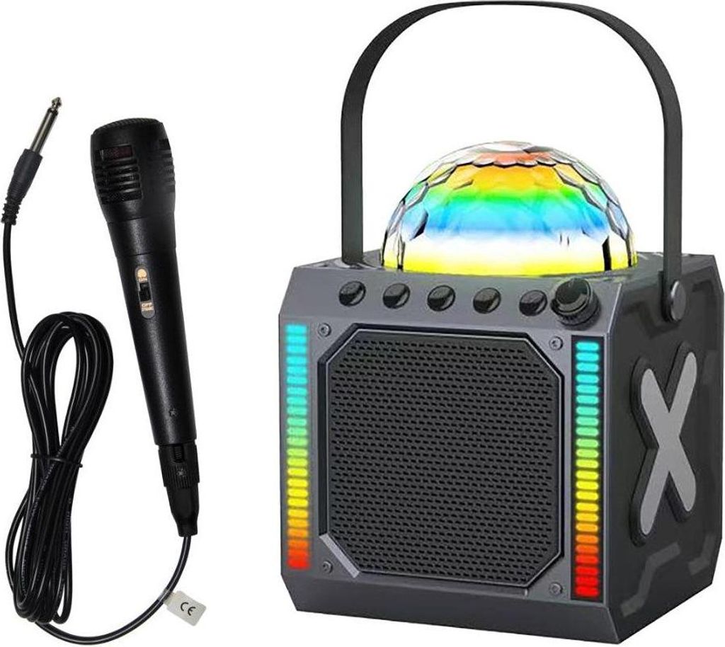 Denver BTM-618, 10 W, Kabellos, USB Typ-A, USB Typ-C, Party Lautsprecher, Schwarz, Tasten