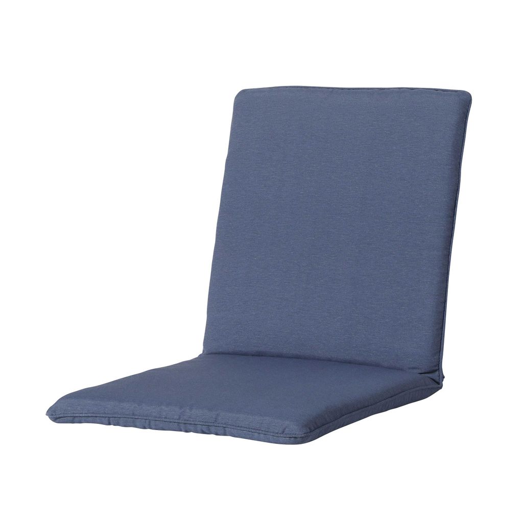 Madison Stapelstuhl Kissen mit niedrigem Rücken, 97x49 cm, Panama Safier Blau, universell einsetzbar