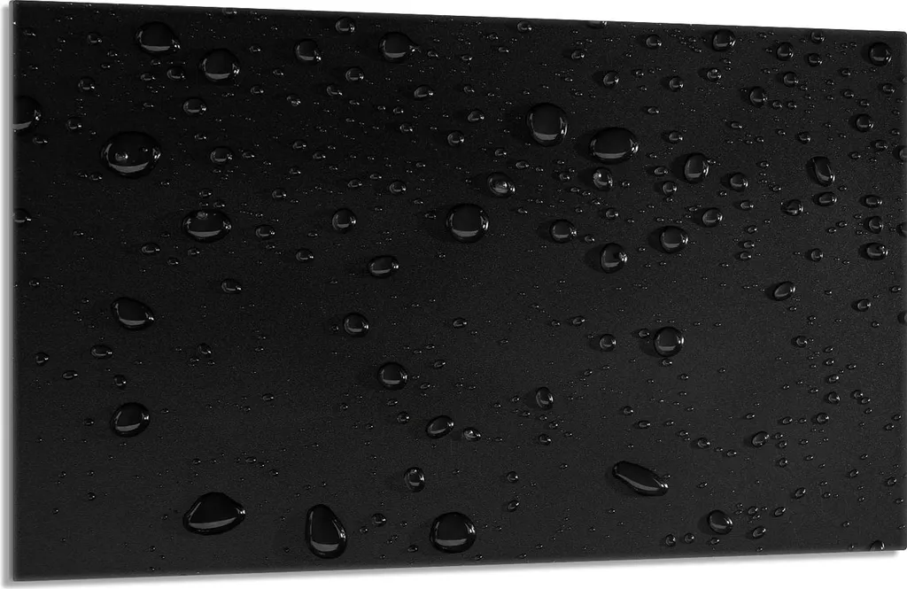 Coperchio Piano Cottura Vetroceramica 80x52cm Nero Gocce d'Acqua