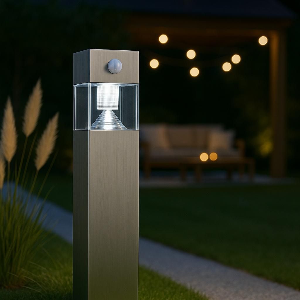 MeLiTec Solar Gartenleuchte SO32 eckig mit Bewegungsmelder, Produktbild 