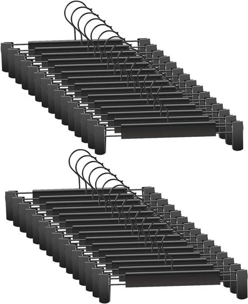 Rangement Pantalon Gain de Place pour Penderie avec 10 Cintres à Pinces
