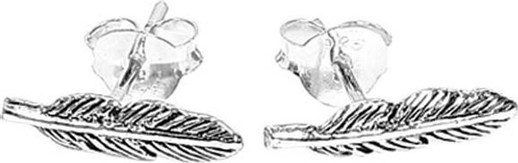 Paar 925 Sterling Silber Keltische Gothic Ohrstecker Feder Kiana 7167