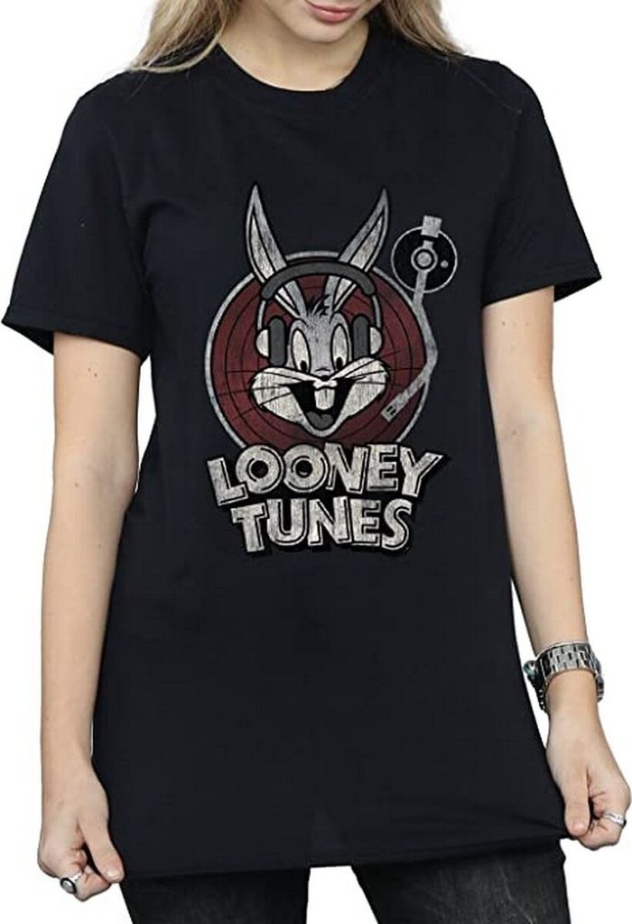 Looney Tunes - T-Shirt Logo für Damen BI1440 (S) (Schwarz)