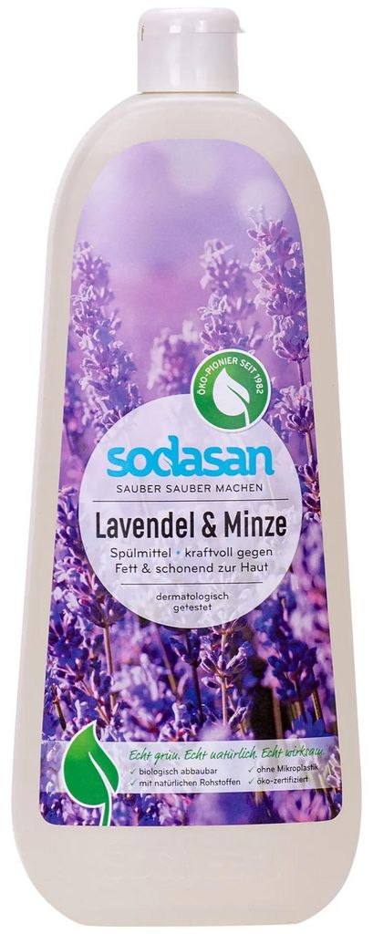 Detersivo piatti lavanda e menta 1 litro, sapone piatti Immagine del prodotto 
