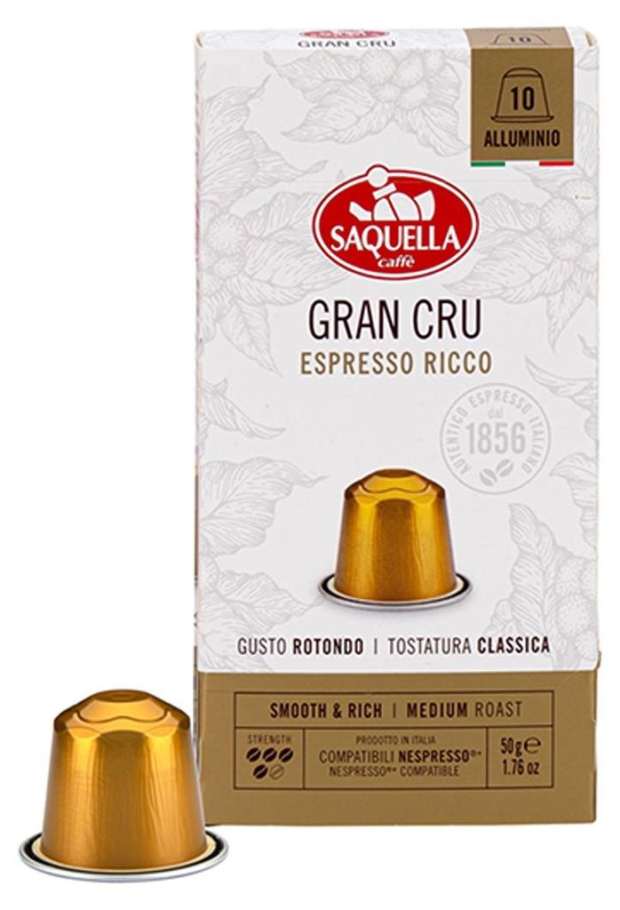Grand Cru 10 Kapseln 100% Arabaica intensiv im Geschmack Kompatibel mit Nespresso * Maschinen